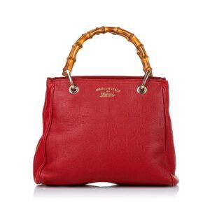 Gucci Bamboo Shopper Leather Satchel | AlmaBagz