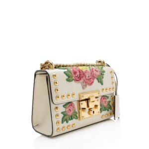 Gucci Calfskin Embroidered Padlock Small Shoulder Bag (SHF-IvAfyD) | AlmaBagz