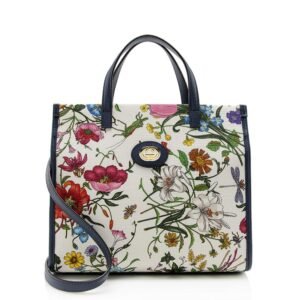 Gucci Canvas Flora Tote (SHF-14517) | AlmaBagz
