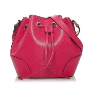 Gucci Diamante Bright Leather Bucket Bag | AlmaBagz
