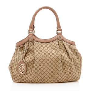 Gucci Diamante Canvas Sukey Medium Tote | AlmaBagz