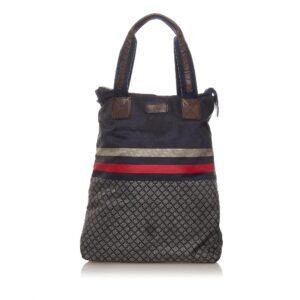 Gucci Diamante Web Nylon Tote Bag | AlmaBagz