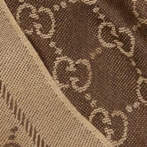 Gucci GG 133483 3G200 Jaucquard Pattern Knitted Scarf In Chocolate 180 cm (GGSM1507) | AlmaBagz