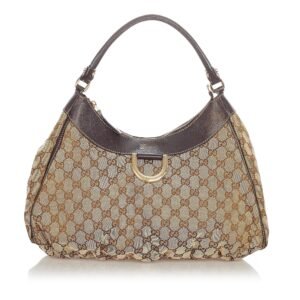 Gucci GG Canvas Abbey D-Ring Shoulder Bag | AlmaBagz