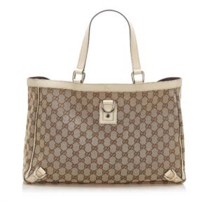Gucci GG Canvas Abbey D- Ring Tote Bag (SHG-15772) | AlmaBagz