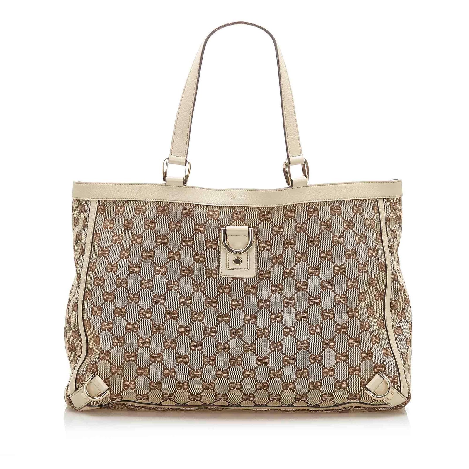 Gucci GG Canvas Abbey D-Ring Tote Bag (SHG-15773) | AlmaBagz