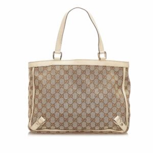 Gucci GG Canvas Abbey D- Ring Tote Bag (SHG-18054) | AlmaBagz