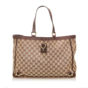 Gucci GG Canvas Abbey D- Ring Tote Bag (SHG-18455) | AlmaBagz