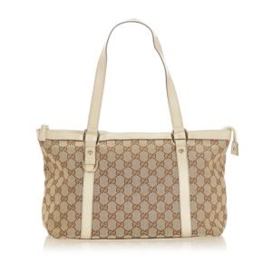 Gucci GG Canvas Abbey Tote Bag (SHG-19400) | AlmaBagz