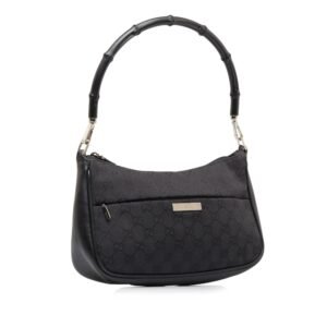 Gucci GG Canvas Bamboo Baguette (SHG-kSjf51) | AlmaBagz