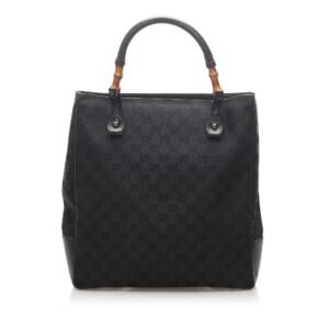 Gucci GG Canvas Bamboo Tote (SHG-13780) | AlmaBagz
