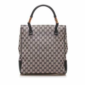 Gucci GG Canvas Bamboo Tote Bag (SHG-12438) | AlmaBagz