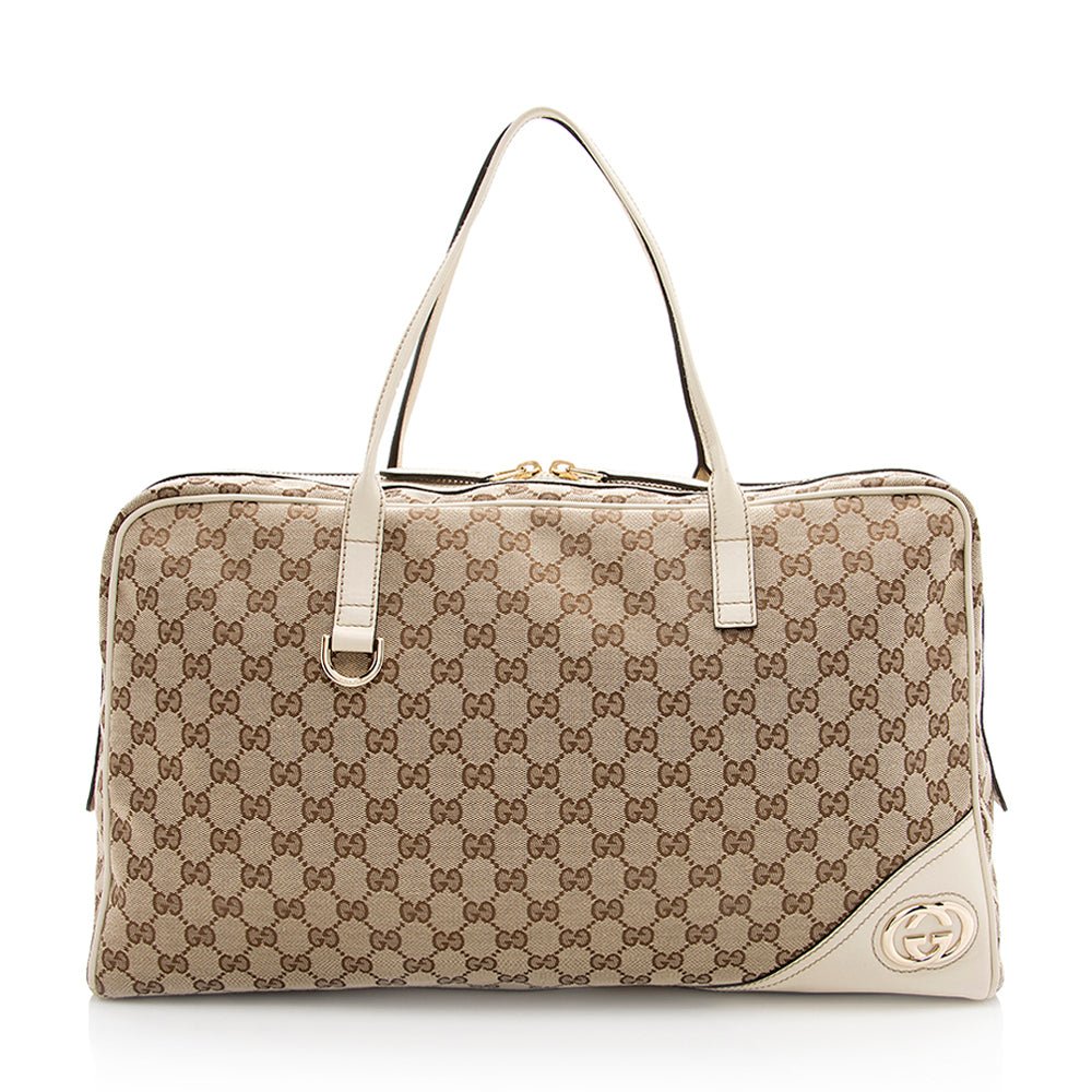 Gucci GG Canvas Britt Satchel | AlmaBagz