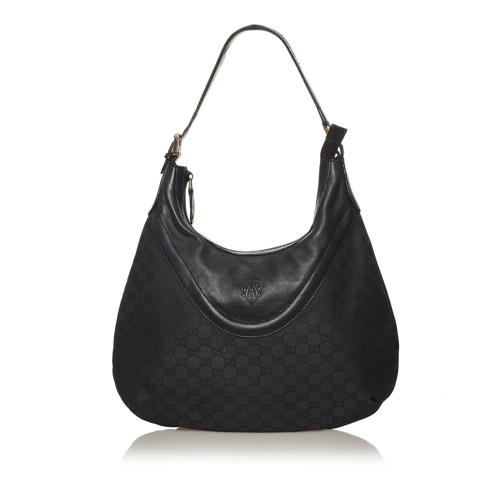 Gucci GG Canvas Crest Hobo Bag | AlmaBagz