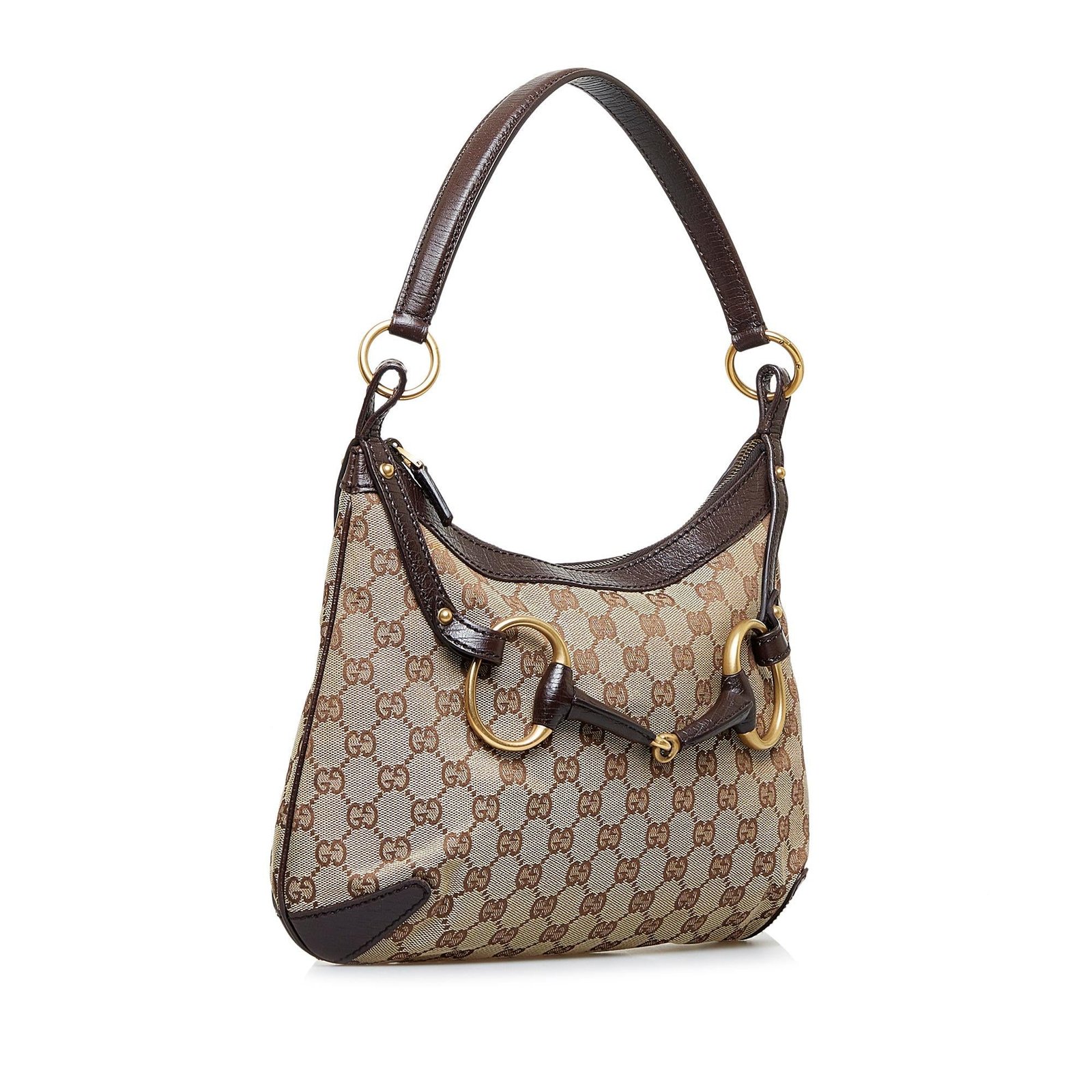 Gucci GG Canvas Horsebit Hobo Bag (SHG-3vKr0U) | AlmaBagz