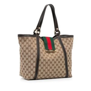 Gucci GG Canvas New Ladies Web Tote (SHG-rjYda9) | AlmaBagz
