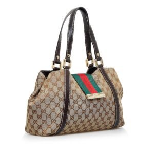 Gucci GG Canvas New Ladies Web Tote (SHG-nXYCc6) | AlmaBagz
