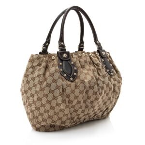 Gucci GG Canvas Studded Pelham Small Tote (SHF-7KOZII) | AlmaBagz