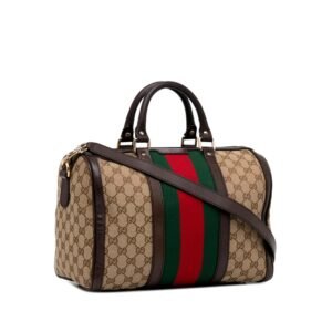 Gucci GG Canvas Web Satchel (SHG-u1ER4H) | AlmaBagz