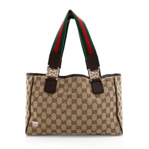 Gucci GG Canvas Web Tote | AlmaBagz