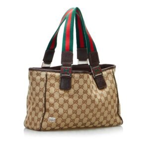 Gucci GG Canvas Web Tote (SHG-auLiHZ) | AlmaBagz