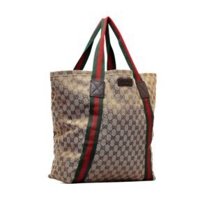 Gucci GG Canvas Web Tote (SHG-eVHpYS) | AlmaBagz