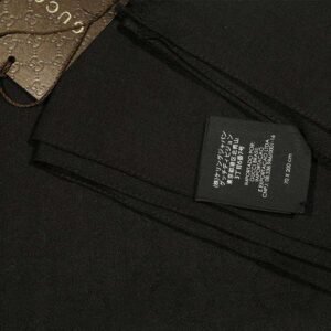 Gucci GG Jaucquard Pattern Knitted Scarf In Black 200cm (GGSM1501) | AlmaBagz