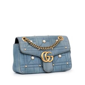 Gucci GG Marmont Pearl Studded Matelasse Crossbody (SHG-lB59yk) | AlmaBagz