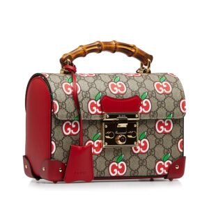 Gucci GG Supreme Apple Bamboo Padlock Satchel (SHG-2S9eJo) | AlmaBagz