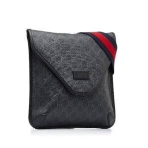 Gucci GG Supreme Envelope Web Crossbody Bag (SHG-XQKQ70) | AlmaBagz