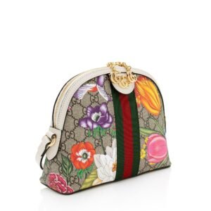 Gucci GG Supreme Flora Ophidia Dome Small Shoulder Bag (SHF-SigiTb) | AlmaBagz
