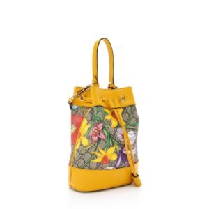 Gucci GG Supreme Flora Ophidia Small Bucket Bag (SHF-Hh7gjf) | AlmaBagz