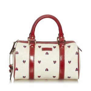 Gucci GG Supreme Hearts Small Joy Boston Bag | AlmaBagz