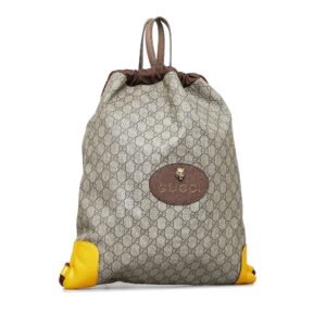 Gucci GG Supreme Neo Vintage Drawstring Backpack (SHG-8JRoJu) | AlmaBagz