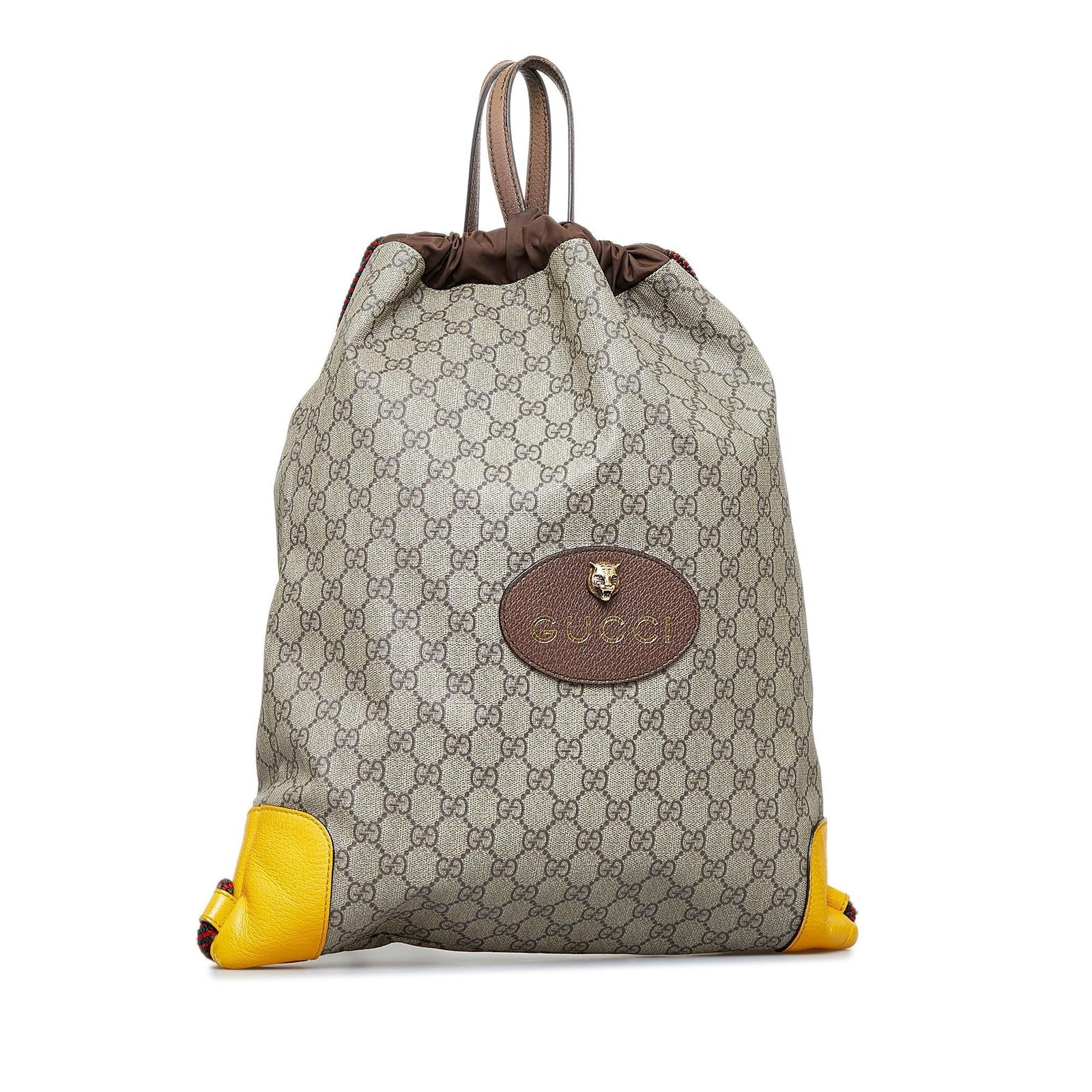 Gucci GG Supreme Neo Vintage Drawstring Backpack (SHG-8JRoJu) | AlmaBagz