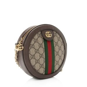 Gucci GG Supreme Ophidia Round Mini Shoulder Bag (SHF-qGCul6) | AlmaBagz