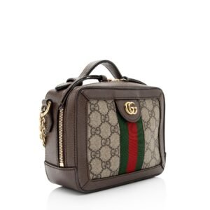 Gucci GG Supreme Ophidia Top Handle Mini Chain Shoulder Bag (SHF-bTGzbz) | AlmaBagz