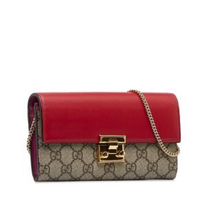 Gucci GG Supreme Padlock Wallet On Chain (SHG-gPQdaz) | AlmaBagz