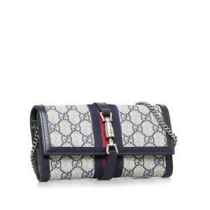 Gucci GG Supreme Web Jackie 1961 Wallet On Chain (SHG-fgnUxC) | AlmaBagz