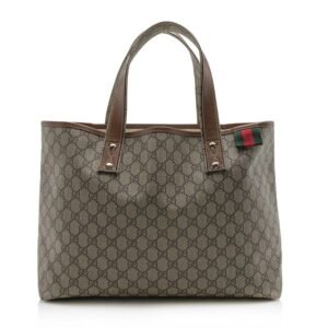 Gucci GG Supreme Web Loop E/W Shopping Tote (SHF-13023) | AlmaBagz
