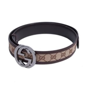 Gucci GG Interlocking Canvas Belt | AlmaBagz