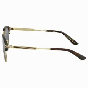 Gucci GG0241S-002 Men's Gold & Gray Novelty Sunglasses (S) | AlmaBagz