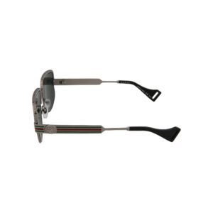 Gucci GG0585S-002 Men's Ruthenium & Green Novelty Sunglasses (S) | AlmaBagz