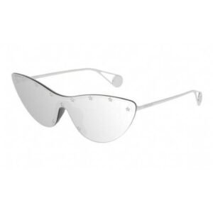 Gucci GG0666S Sunglasses Silver / Mirrored Silver Unisex (S) | AlmaBagz