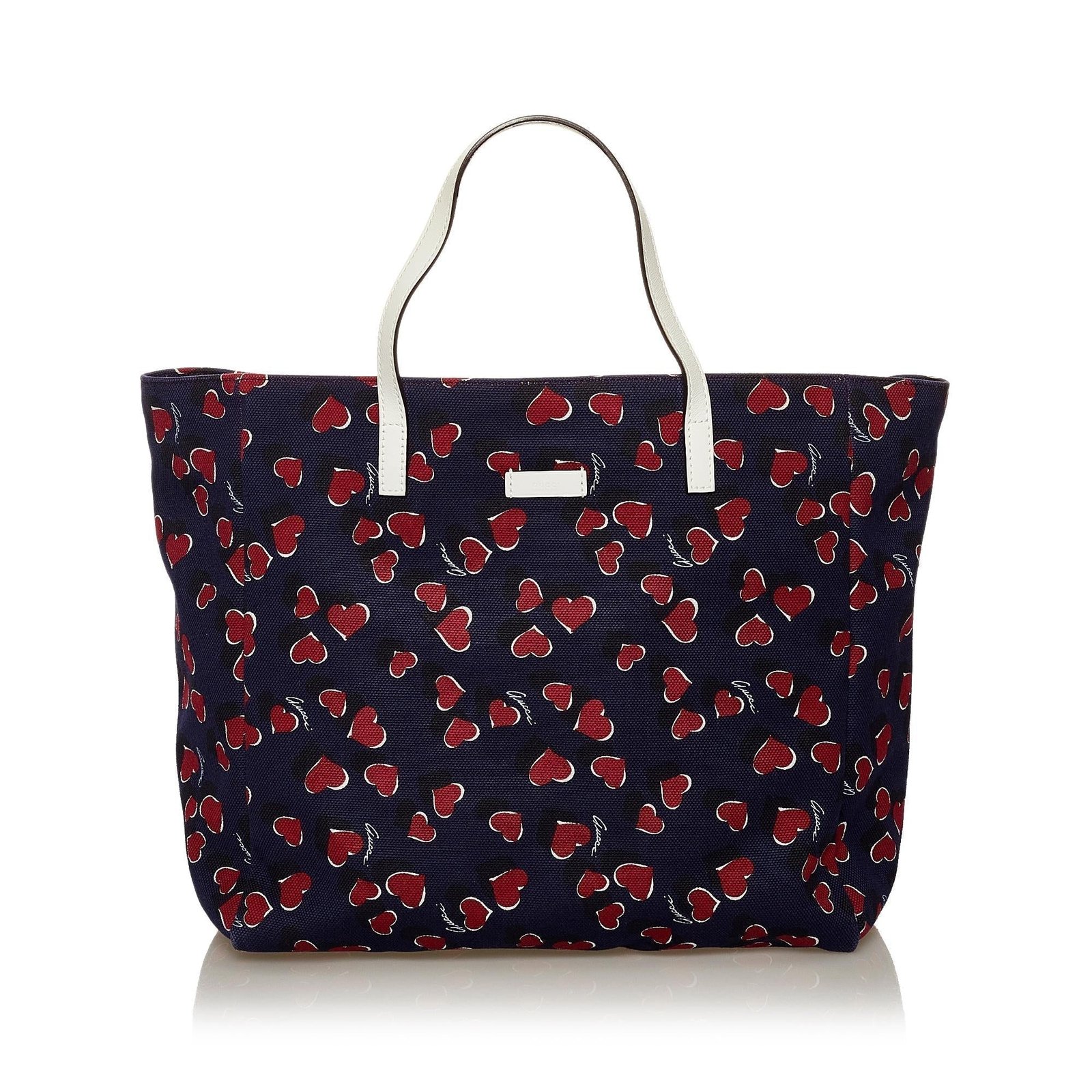 Gucci Heartbeat Canvas Tote Bag | AlmaBagz