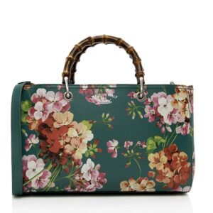 Gucci Leather Bamboo Blooms Medium Shopper Tote (SHF-14155) | AlmaBagz