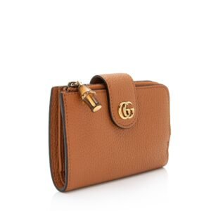 Gucci Leather Bamboo GG Marmont Compact Wallet (SHF-rHKdCk) | AlmaBagz