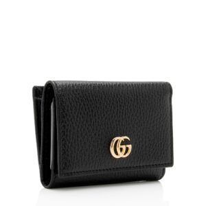 Gucci Leather GG Marmont Compact Tri-Fold Wallet (SHF-392KEq) | AlmaBagz