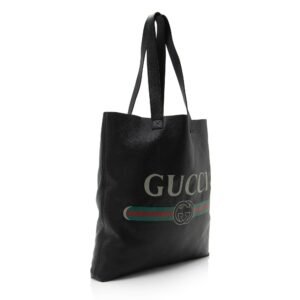 Gucci Leather Logo Vertical Large Shopping Tote (SHF-uN5Aa4) | AlmaBagz