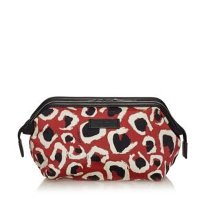 Gucci Leopard Printed Nylon Pouch | AlmaBagz